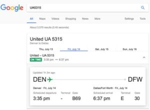 Check the Flight Status with Google
