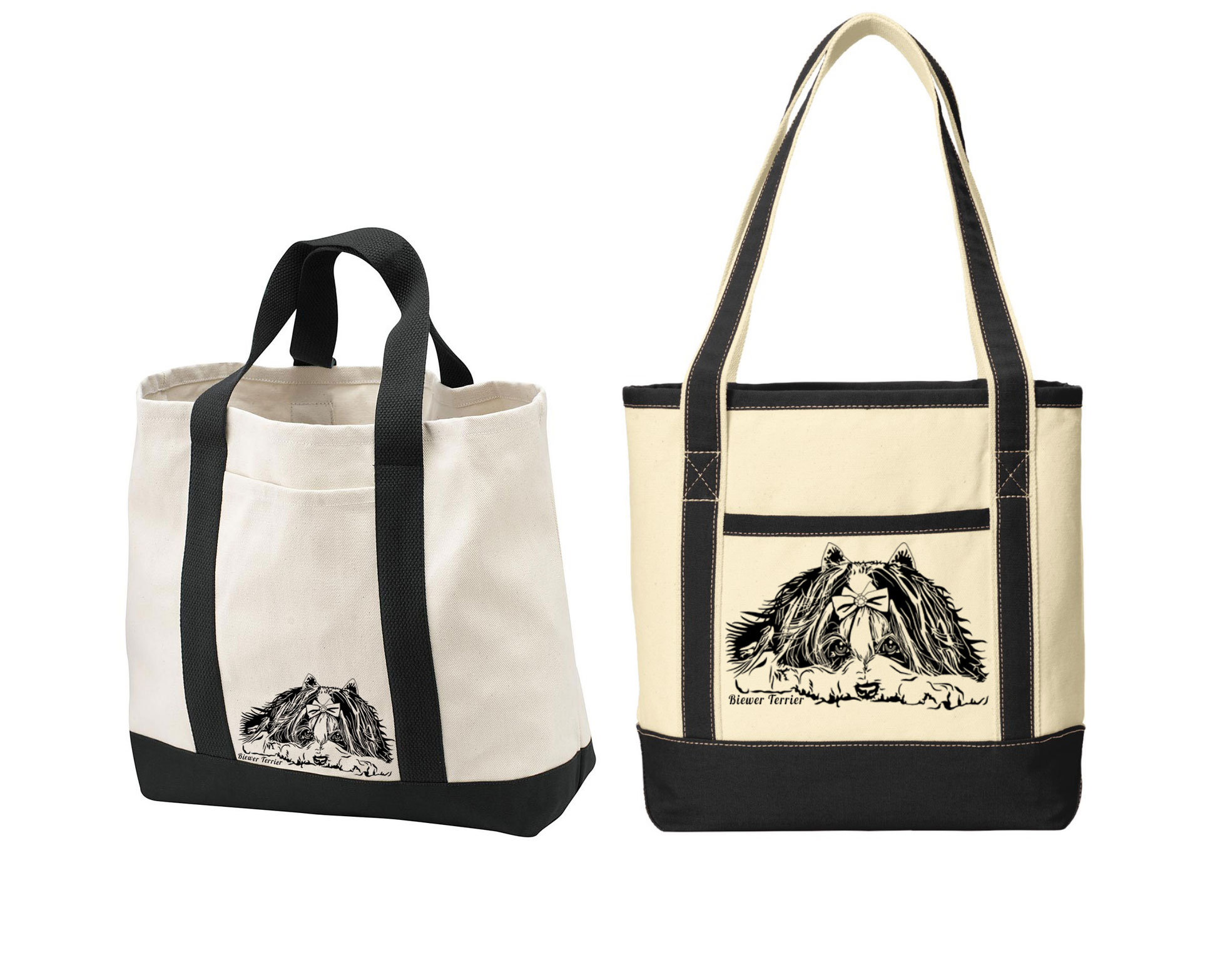 Biewer Terrier Tote Bags