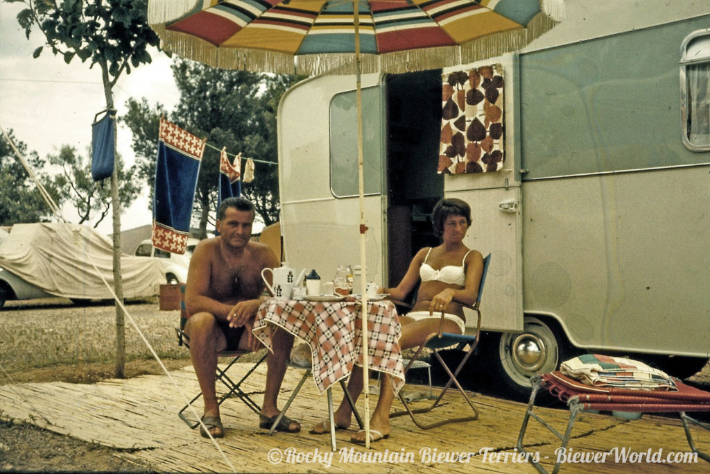 Gertrud and Werner Biewer camping in Spain